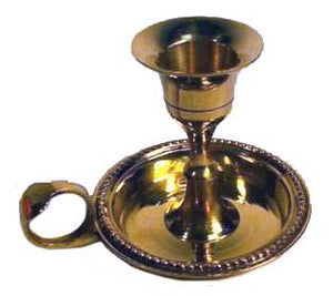 BRASS CHAMBERSTICK TAPER HOLDER