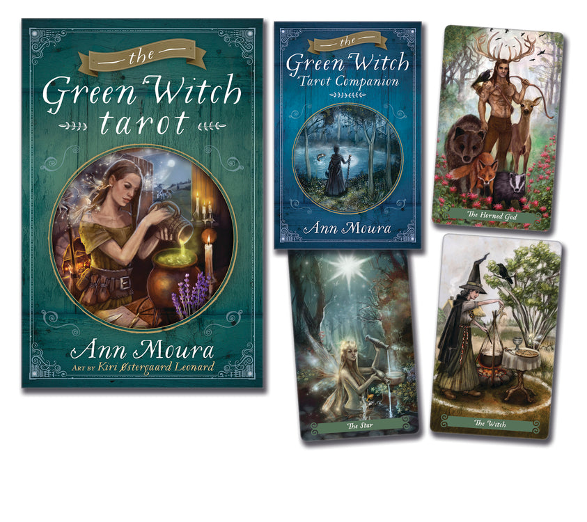 GREEN WITCH TAROT DECK SET, ANN MOURA & KIRI OSTERGAARD