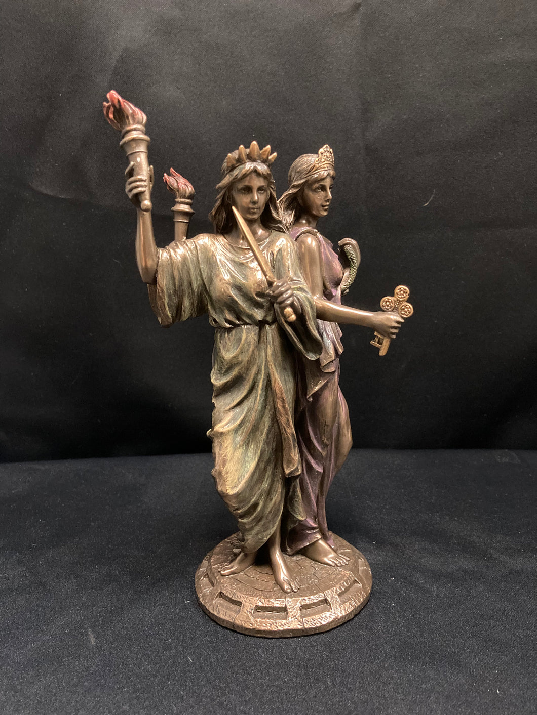 HECATE GODDESS OF MAGIC BRONZE 
21CM