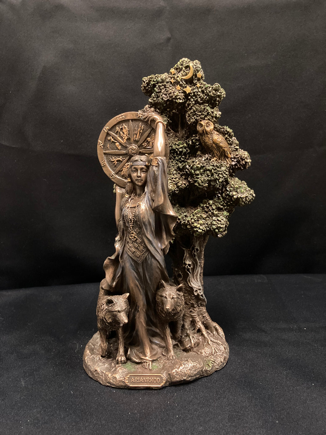 BRONZE ARIANRHOD CELTIC GODDESS OF FATE 24CM