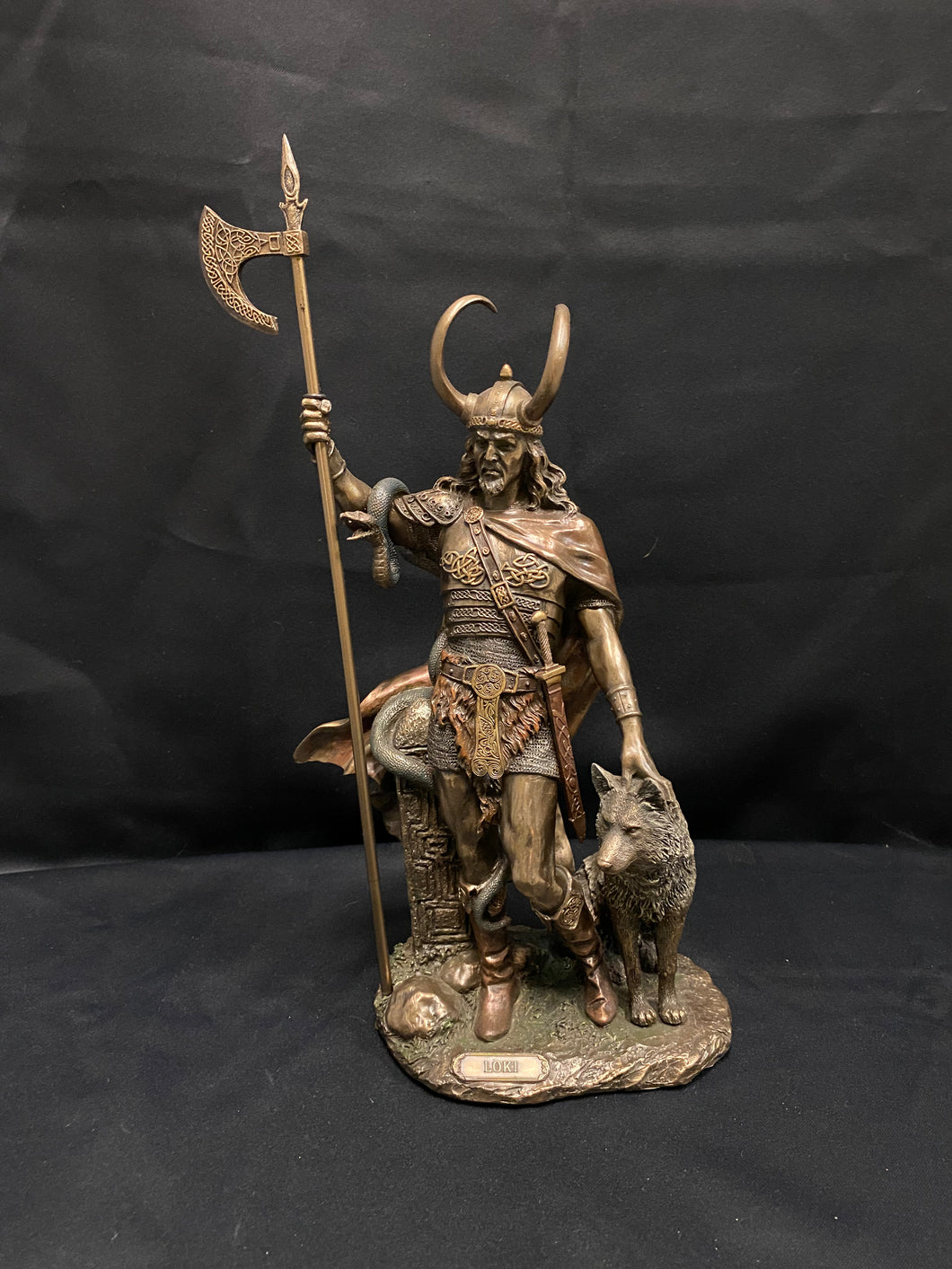 LOKI - NORSE TRICKSTER GOD 35CM - BRONZE
