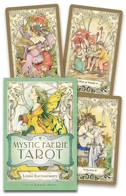 MYSTIC FAERIE TAROT DECK, BARBARA MOORE & LINDA RAVENSC