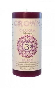CHAKRA CANDLE/CROWN 3"X6"