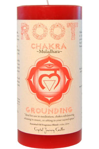CHAKRA CANDLE/ROOT 3"X6"